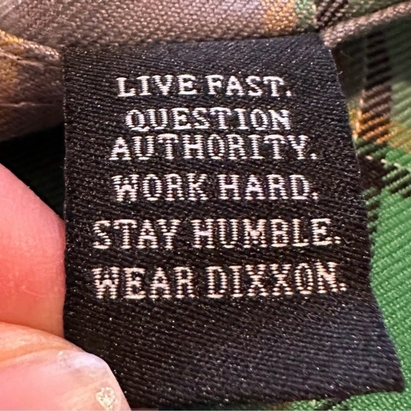 DIXXON Flannel Shirt DFC Green Gray & Yellow Plaid The Auld Pub pattern. Large - Picture 8 of 8